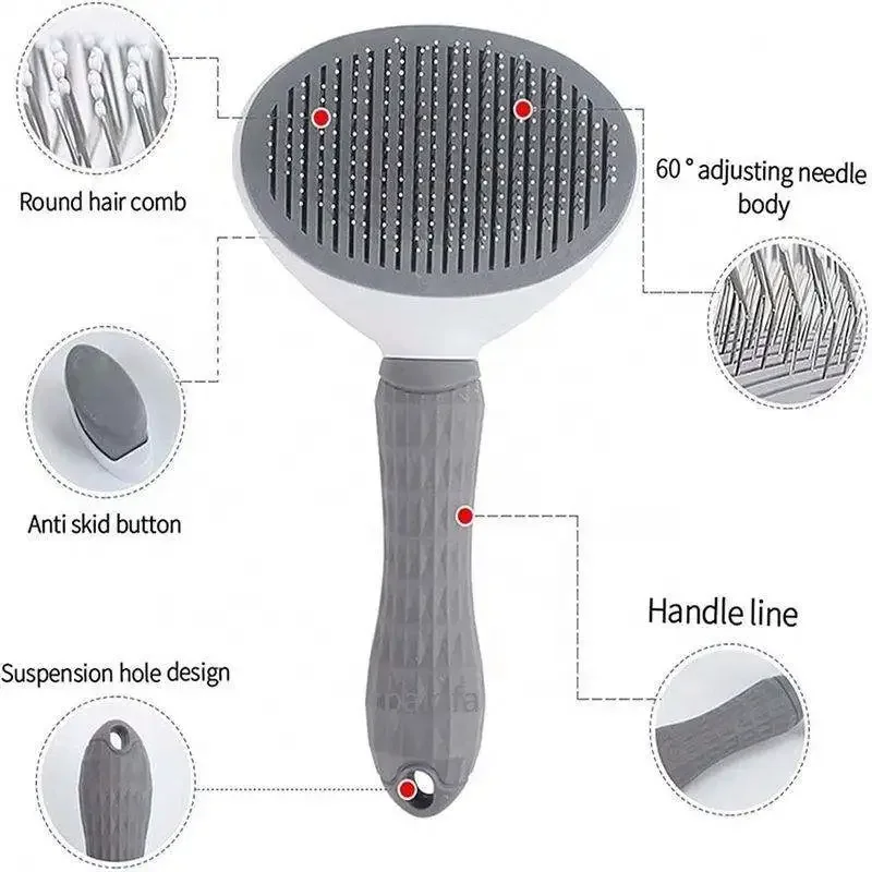 Atacado ferramenta de massagem para animais de estimação pente de cabelo Deshedding Pet Grooming Dog Slicker Pet Cat Escova de cabelo Escova para cães