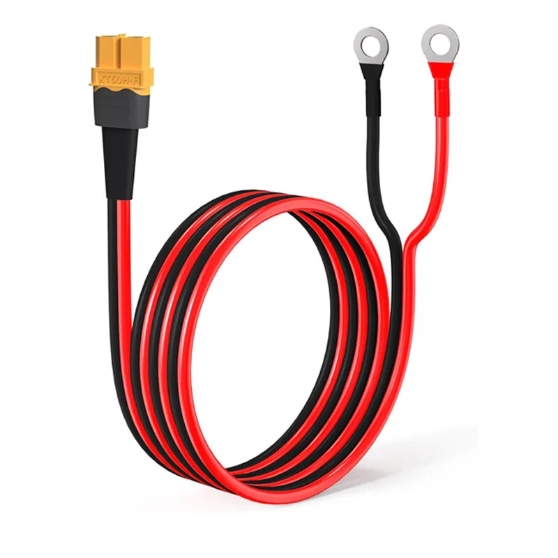 XT60H-F-Stecker auf M8-O-Ring-Kabel, geeignet für ferngesteuerte Batterien, Solarenergie, tragbare Stromversorgungen und Solarmodule