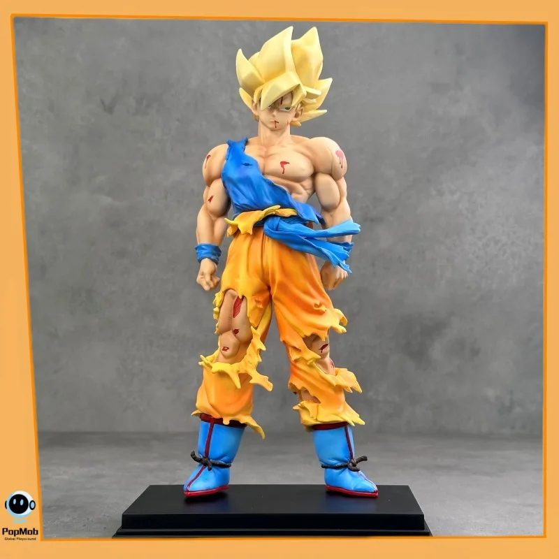 

Dragon Ball Shanhe Ultra Fighter GK Статуя 28 см Battle Damage Super Saiyan Окрашенный дисплей Аниме Коллекционная модель статуи