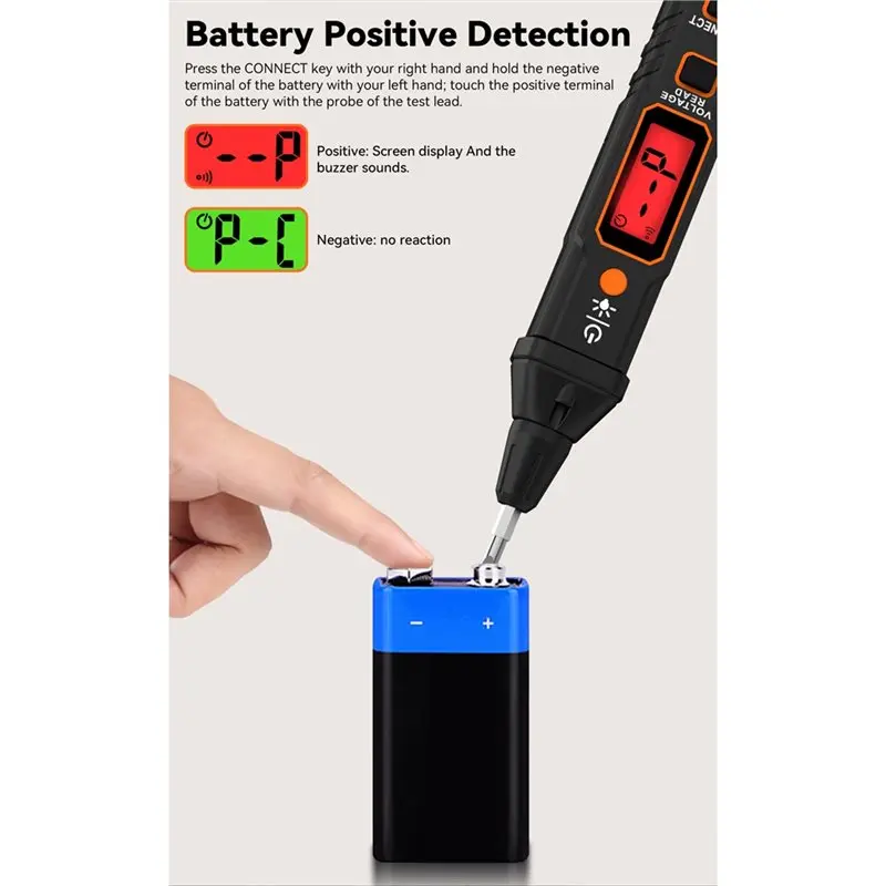 A02F-VT06 Intelligent Inductive Tester Pen NCV Voltage Test Live/Null Wire Test Electrical Tool Continuous Test Functionality