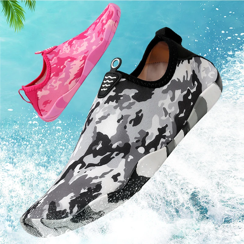 2024 Summer aqua shoes lovers 35-46 size outdoor lightweight wading shoes quick drying breathable mesh surface water sports shoe