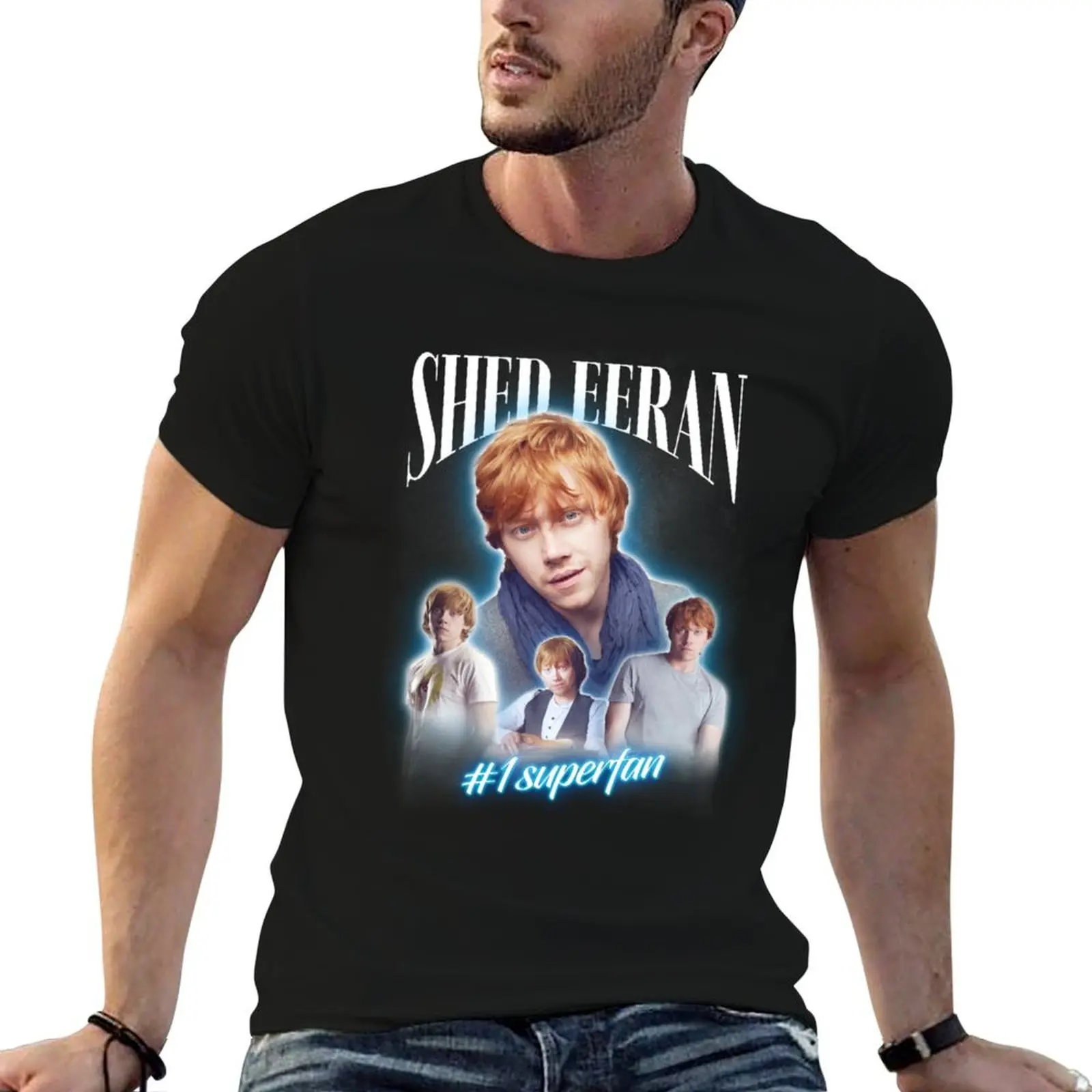 Rupert Grint Shed Eeran Parody Cursed Fan Collage T-Shirt blacks custom shirt sweat shirts, men