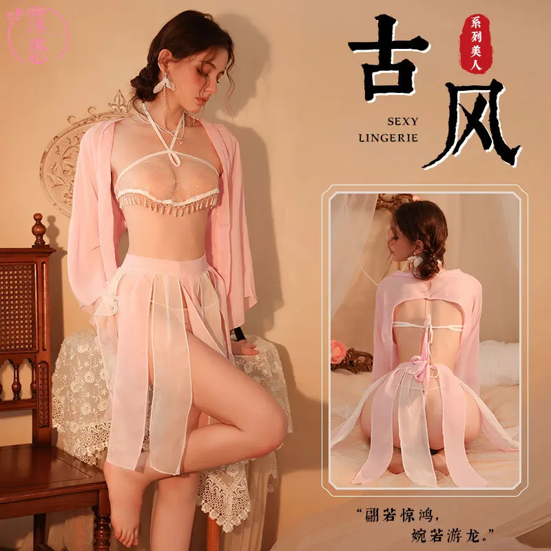 

Sexy Underwear Ancient Style Belly Pocket Sexy Characters Pure Style Hanfu Free Pearl Strap Nightdress