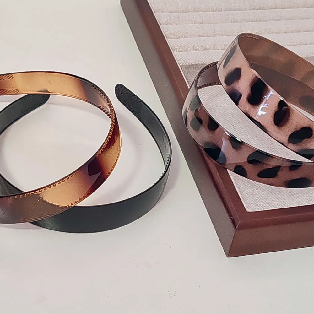2 Stück 2,5 cm breite europäische und amerikanische Leoparden-Haarbänder, Stirnbänder für Frauen und Mädchen, Vintage-Lünette als Geschenk, koreanischer Haarschmuck – Detail 9