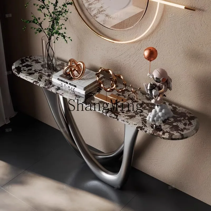 

SM Minimalist Entrance Table Light Luxury Marble Entrance Hall Entrance Cabinet Table