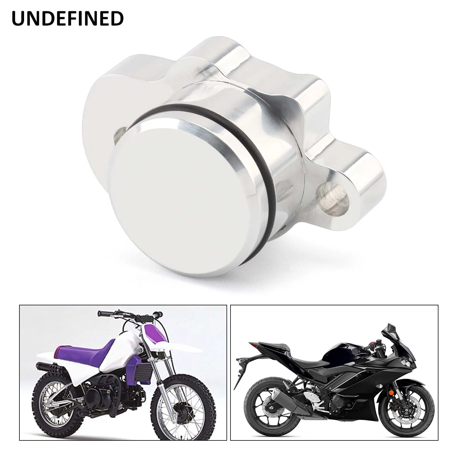 Motorcycle Chrome Oil Injection Block Off Plug For Yamaha PW50 PW80 Y-Zinger 1991-2024 Moto Accessories 6061 Billet Aluminum