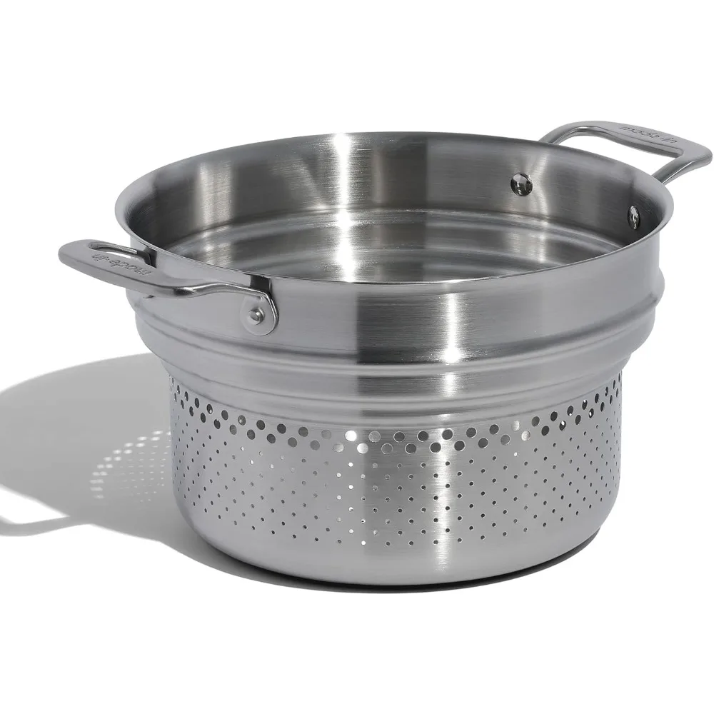 

Stainless Steel Pasta Insert for 6 and 8 QT Stock Pots Professional Cookware Made in Thailand