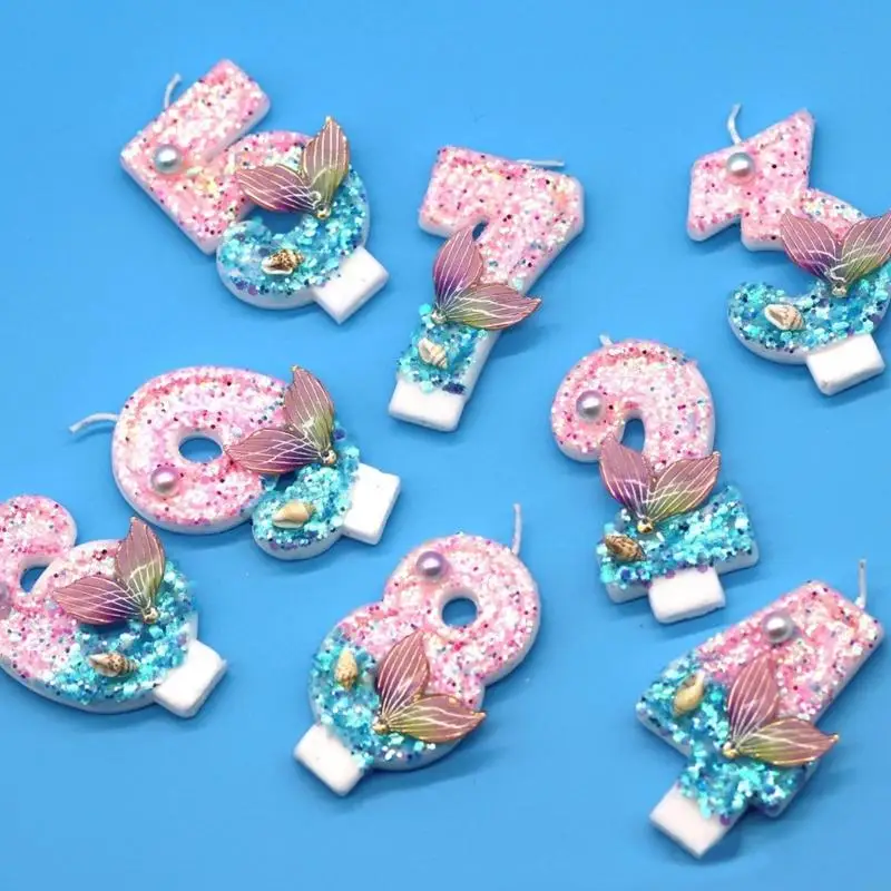 Mermaids Themed Birthday Number Anniversary Party Decoration Supplies A2BB