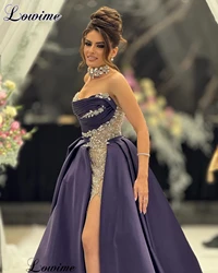 2024 New Fashion Celebrity Dresses With Crystals Strapless Red Carpet Runway Dresses For Women Vestidos De Gala Evening Gowns