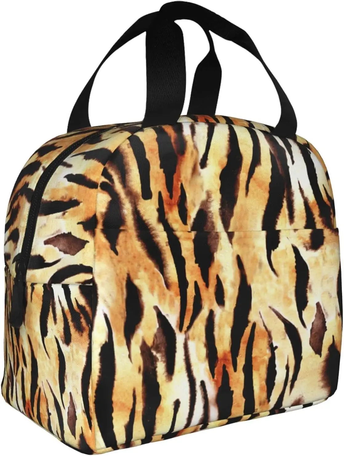 Tigre Imprimir Abstrato Animal Isolado Lunch Bag para Homens e Mulheres, Recipiente Reutilizável, Impermeável, Portátil, Refrigerador, Ther