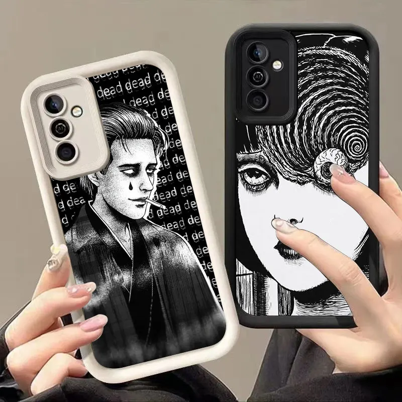 Junji Ito Horror Comics Phone Case For Samsung Note 20 Ultra A03 Core A04 A05 S A01 A06 A20 A30 A50 M12 M13 M15 M34 5G M51