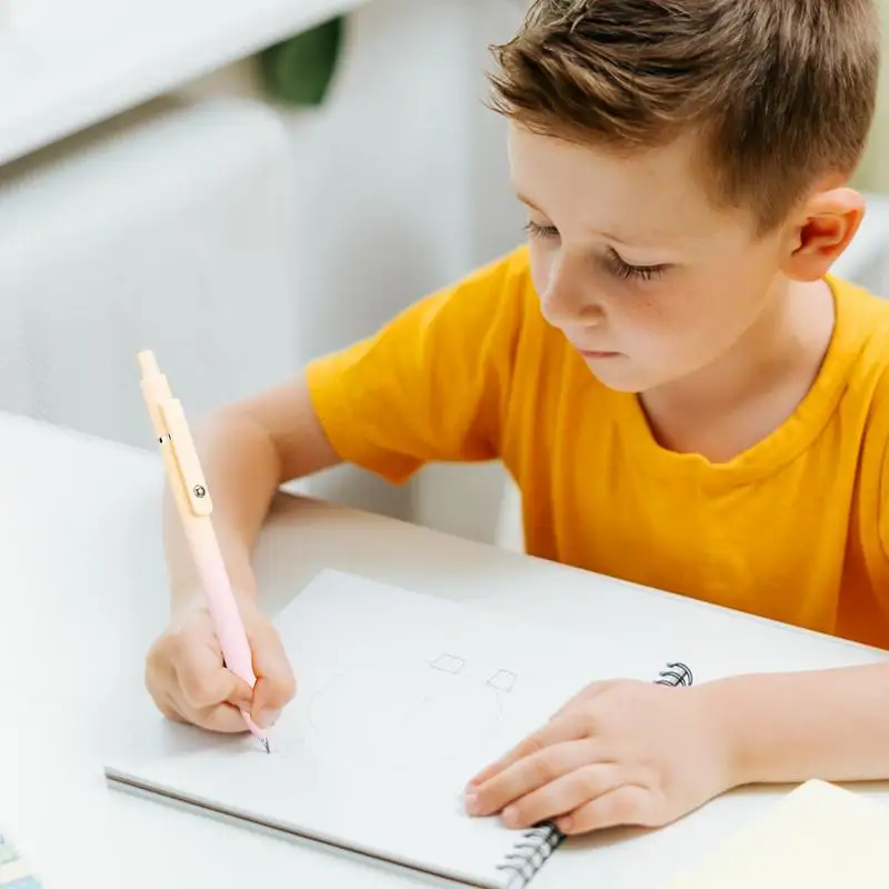 Pens Gel Smooth Writing Pen Set Of 5 Soft Touch Barrel Smooth Writing Pens Retractable Note-Taking Pens For Students Teachers