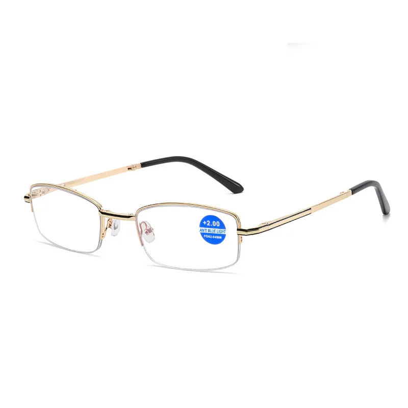 SHONEMES Folding Reading Glasses Half Frame Anti Blue Light Eyewear Easy Carry Presbyopia Eyeglasses Diopters +1 1.5 2 2.5 3 4