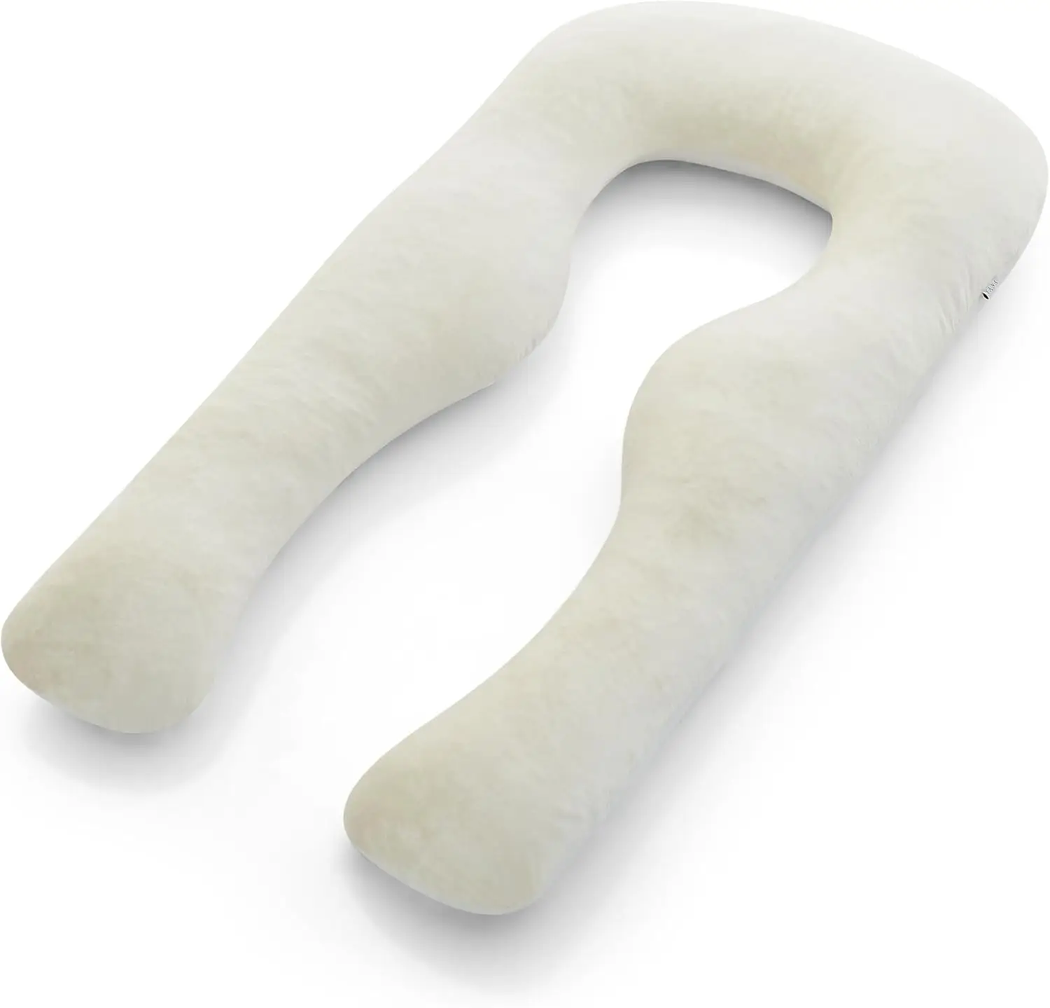 

U-Shaped Pregnancy Pillow with Cooling Gel Fill - Organic Bamboo Cotton, Ergonomic Design, Washable Cover for Full-Body Support