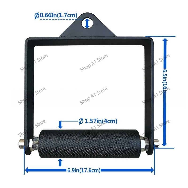 4/6cm  Lat Pull Down Pulley Cable Machine Handle Attachment Fitness Arm Wrestling Workout Deadlift D Shape Hand Grip