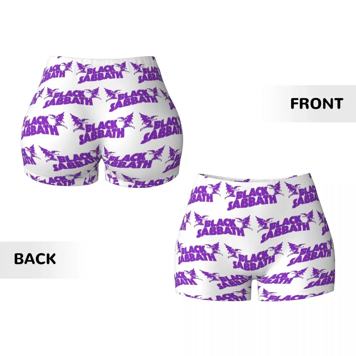Custom Black Sabbath Ozzy Rock Yoga Shorts Women Gym Workout Running Athletic Volleyball Biker Shorts