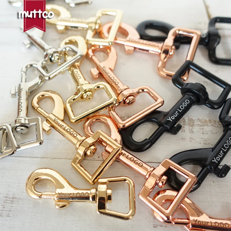 

50pcs Laser Engraved Metal Buckle Customizable Logo 15mm/20mm/25mm/30mm Dog Clip Hooks for DIY Pet Products 4 Colors