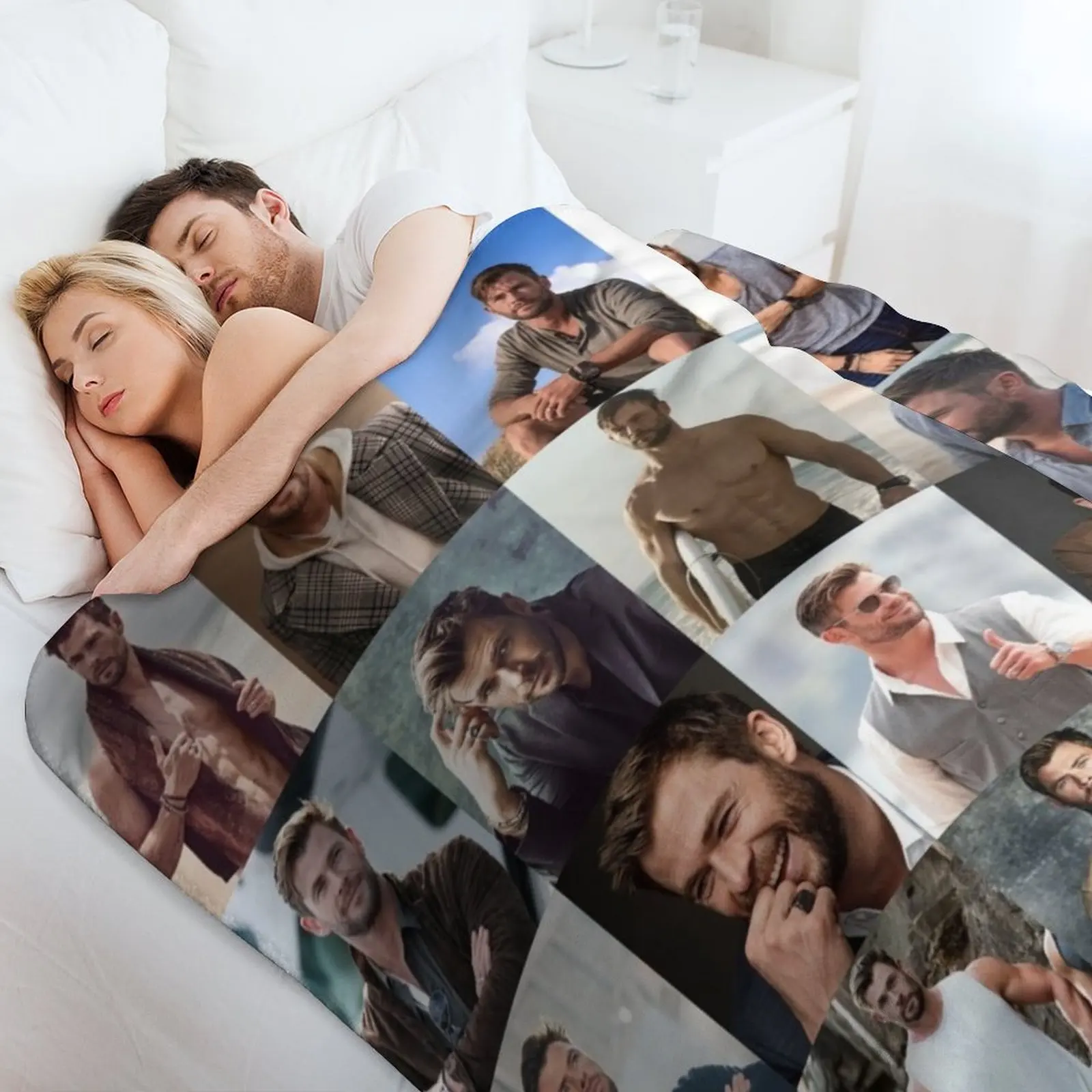 Chris Hemsworth Throw Blanket Summer warm winter decorative Sleeping Bag Blankets #4