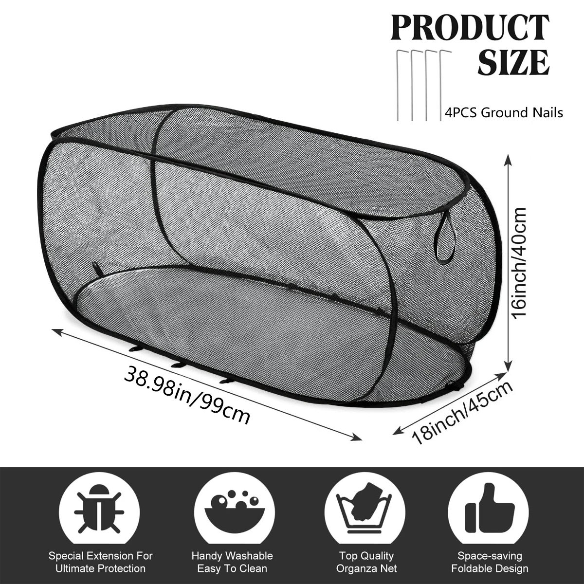 Pop Up Garden Mesh Plant Cover Seedlings Large Vegetable Supplies Indoor Gardening Greenhouse Accessories Plants Covers Products image 3