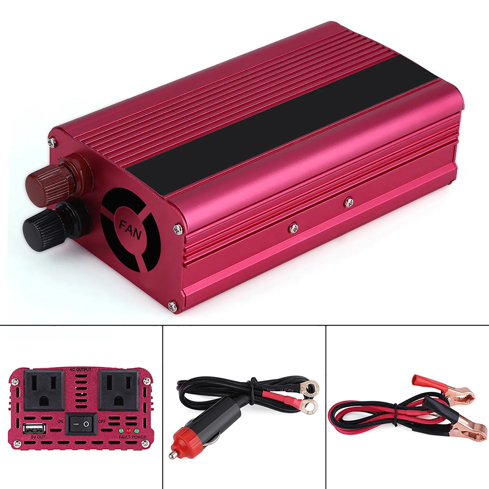 1500W DC 12V to AC 110V Car Power Inverter Converter USB Charger Adapter Car Accessories