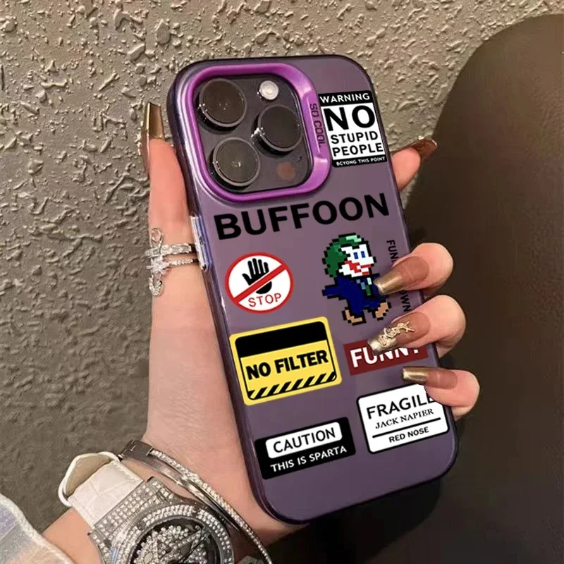 Clown Buffoon Pattern Phone Case for Xiaomi Mi 11 Lite 12T Poco X3 GT NFC F4 X5 Pro 5G Candy Matte Shockproof Back Cover image 5