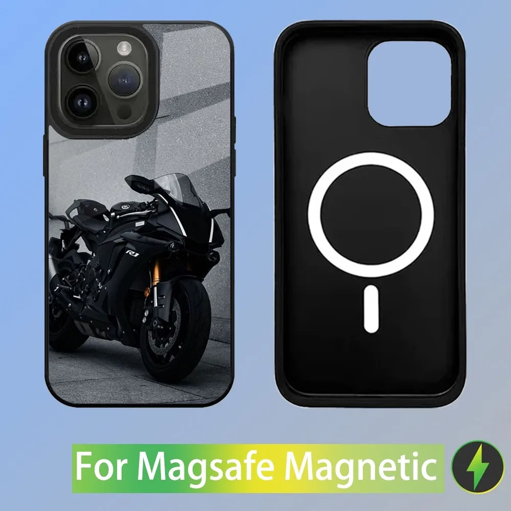 Sport Y-Yamahaes-S Cool Motorrad Phone Case For iPhone 15,14,13,12,11,Plus,Pro,Max Mini Magsafe Magnetic Wireless Charging