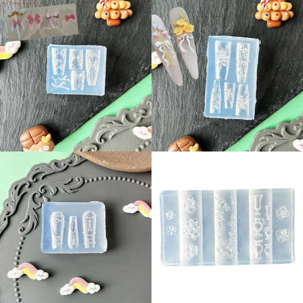 

G92D Reusable Silicone Decors Stencils Carving Moulds Stamping Stencils Manicure Accessories Decorative Tool