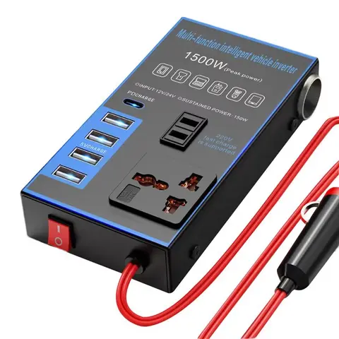 DC AC 변환기 USB 충전 소켓, 380W 전원 공급 장치, 컴팩트 크기, 고속 충전 기능, 경량 디자인