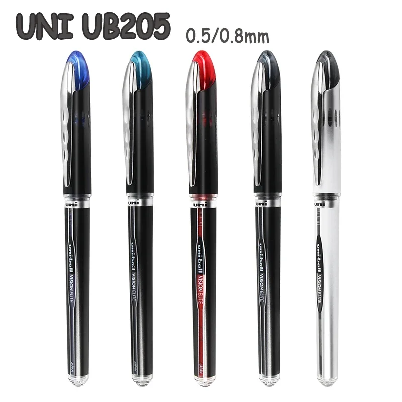 

1pc UNI Mitsubishi Gel Pen 0.5/0.8mm Vision Elite Space ball UB-205 Straight-Type Bead Pens Large Capacity Writing Supplies