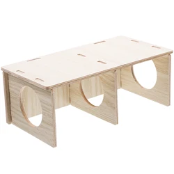 Hamster Wooden Guinea Hideout Cage Bedpan Pet Activity Structure Houses Hideouts Toy Pig Travel