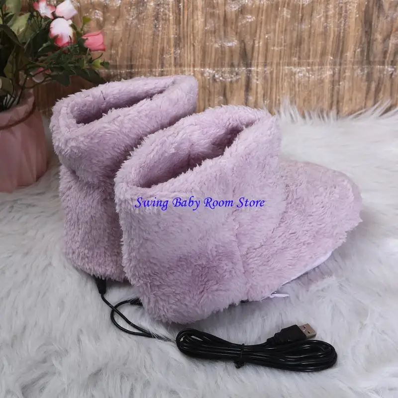 أحذية التدفئة الكهربائية للنساء للنساء في K1AD ، أحذية دافئة أحذية دافئة ، واجهة أفخم وملحقات دافئة في فصل الشتاء القابلة للغسل