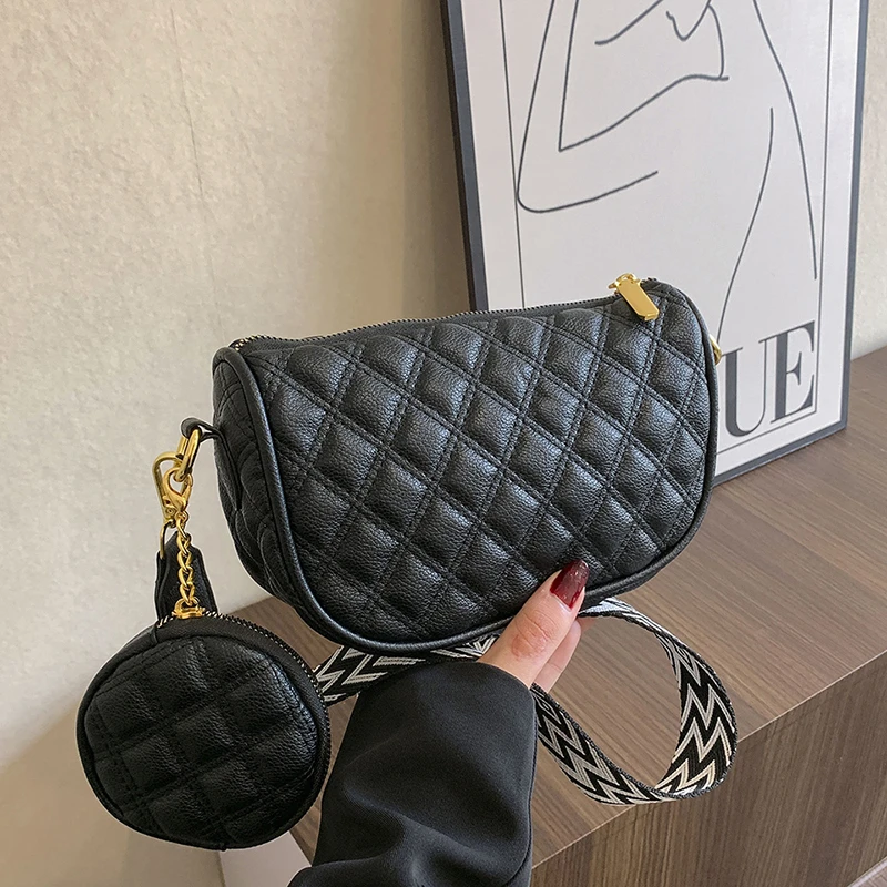 

Маленькая женская сумка-сэтчел с узором Линге, набор из 2 предметов: сумка через плечо и сумка-мессенджер для женщин, из искусственной кожи, с круглым кошельком для монет