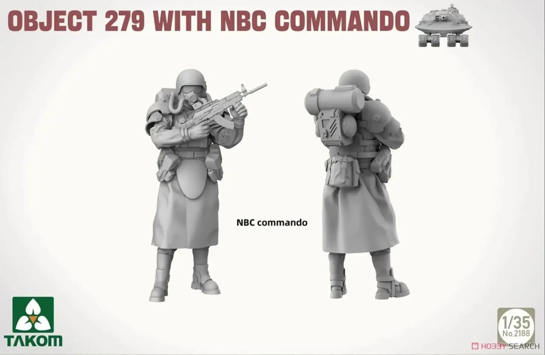 TAKOM 2188 1/35 Object 279 w/NBC Commando Plastic Model Kit