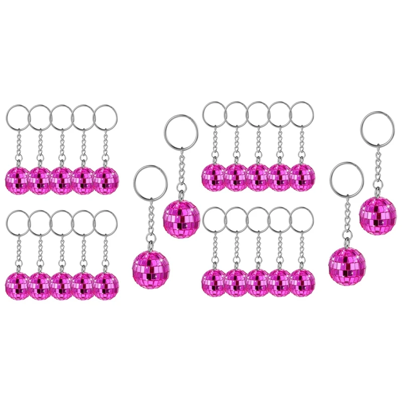 

Брелок для дискотеки, 24 шт., брелок для дискотеки в стиле ретро, Серебряный зеркальный шар в стиле ретро