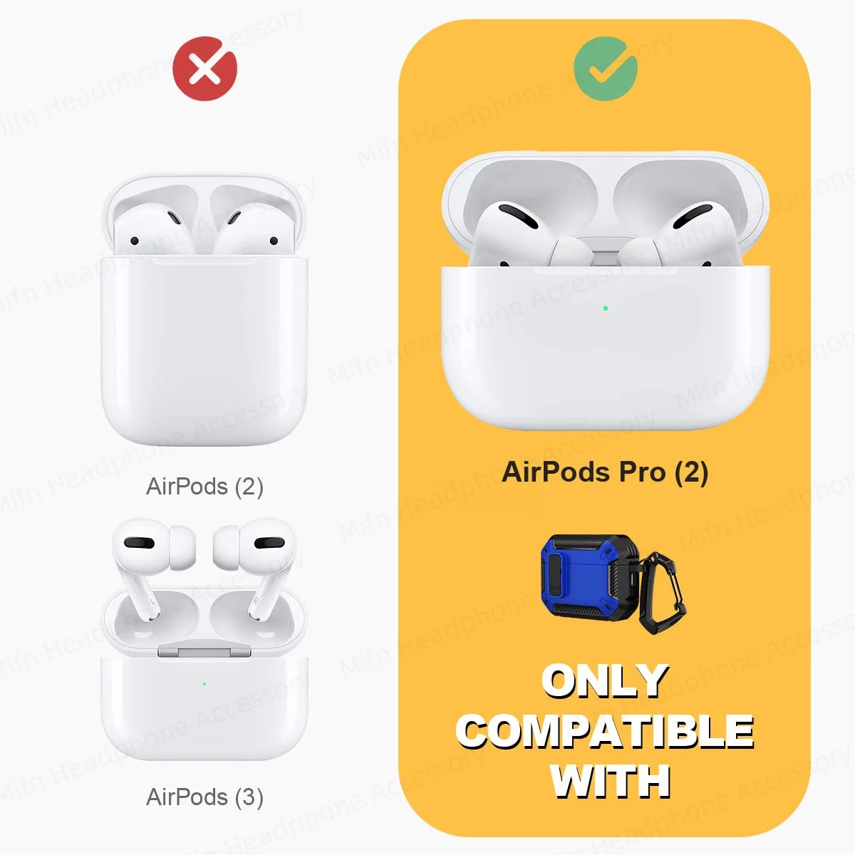 Dla AirPods Pro2 Pro 2nd Gen 2023 pokrowiec na blokada bezpieczeństwa z włókna węglowego przełącznik etui na słuchawki dla Apple AirPods Pro 2 3 etui