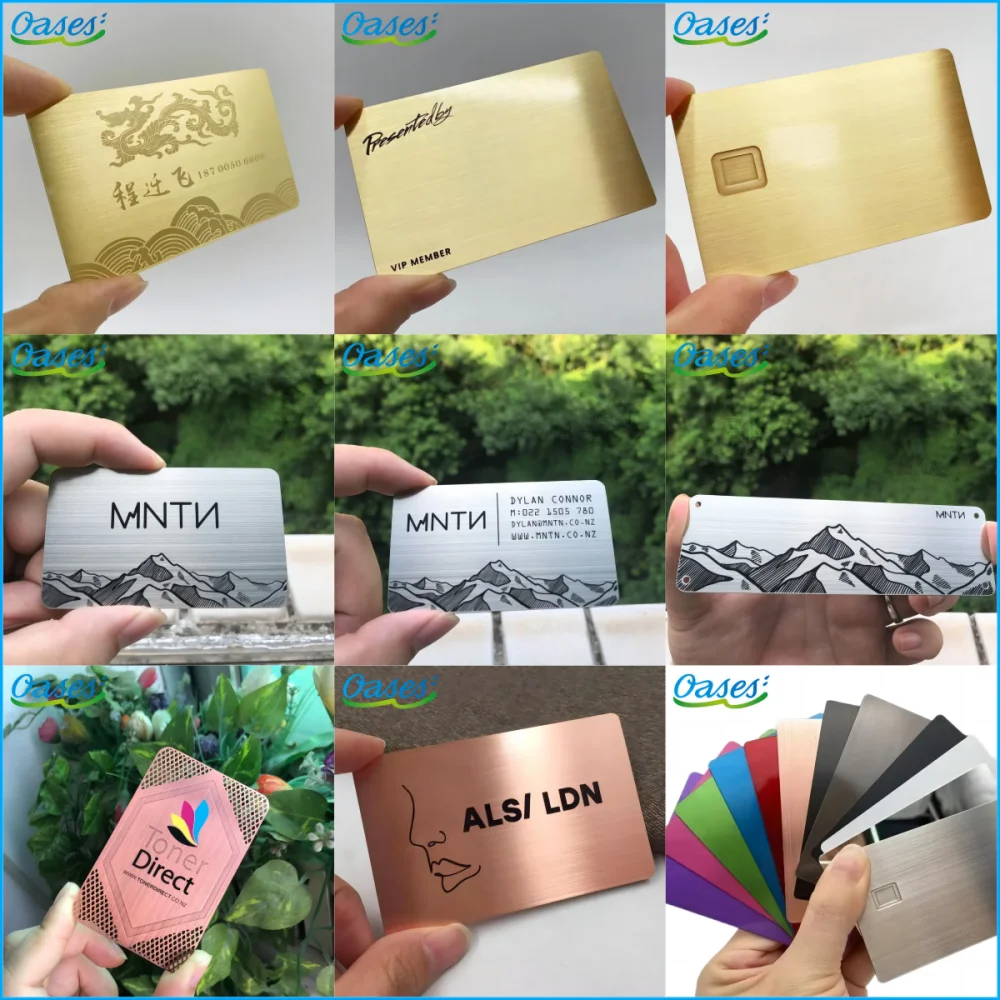 Customized query Factory Direct Sale Exclusive Design Custom Logo Rose Gold Stainless Steel Business Cards with Lavish Mirrored