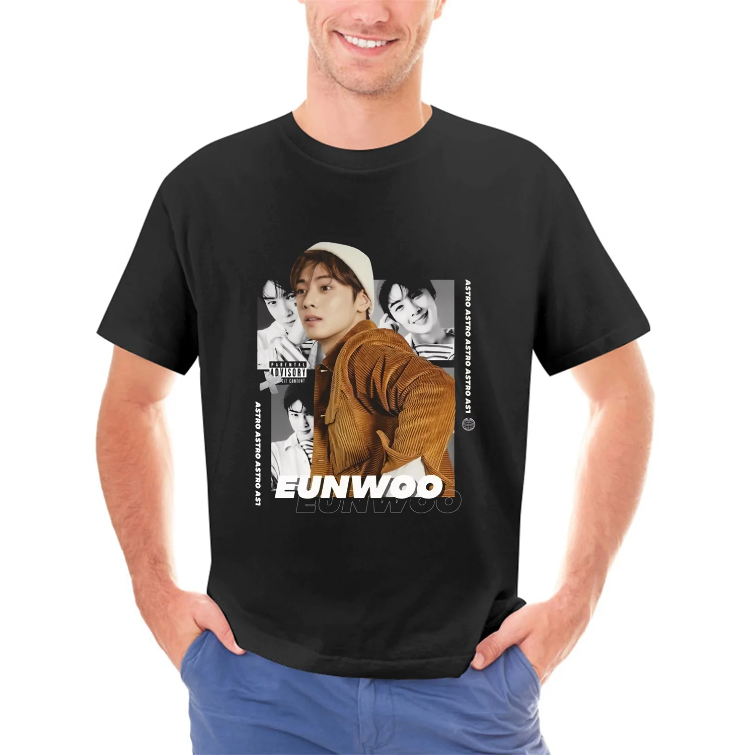 Kaos cha eunwoo astro suho truebeauty k drama kpop t-shirt korean styleStreetwear Men t shirt Women