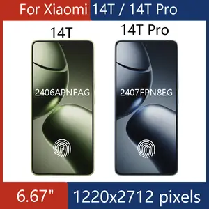 Bilashmart 6.67 Original AMOLED Xiaomi Mi 14T 2406APNFAG LCD Xiaomi Mi 14T Pro 2407FPN8EG LCD Display Touch Digitizer Assembly