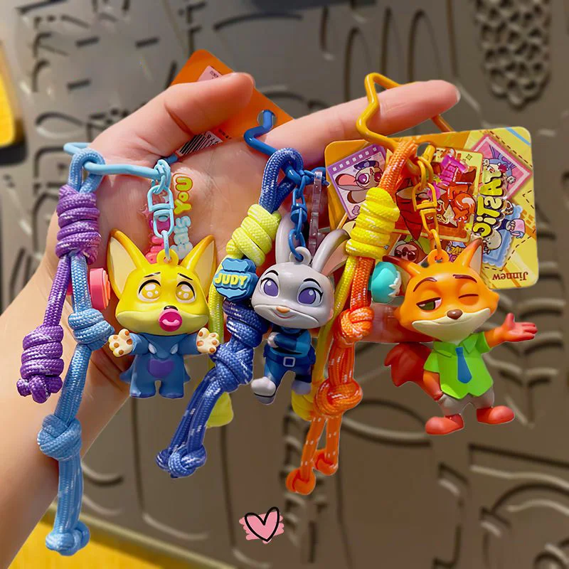 

Disney Zootopia Judy Nick Flash Cute Soft Plush Car Keychain Bag Charm Pendant Accessories Birthday Holiday Gift Friends