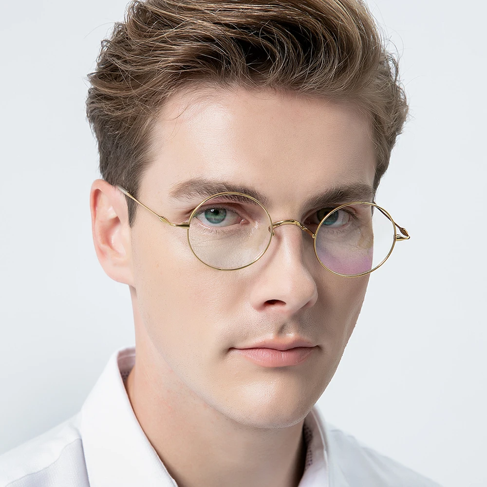 FONEX Titanium Glasses Frame Men New Retro Small Round Eyeglasses Women Vintage Harri Potters Japanese Ultralight Eyewear 85725 - Image 2