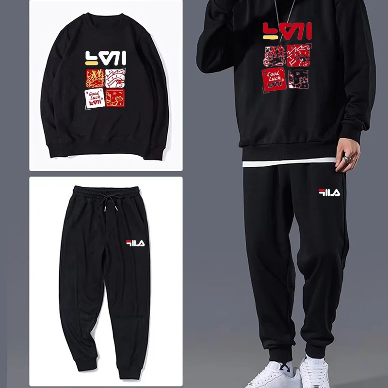 

Fashionable sportswear men's suit autumn new sweatshirt suit + sweatpants running fitness basketball jogging 2-piece set hot