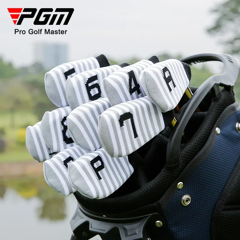 PGM 10pcs Golf Club Head Cover Thickened Plush Knitted Iron covers Set with Size Men and Women GT217