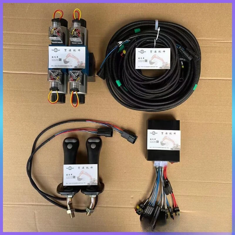 Hydraulic to electric control system, excavator to grab, steel machine, multifunctional handle controller circuit