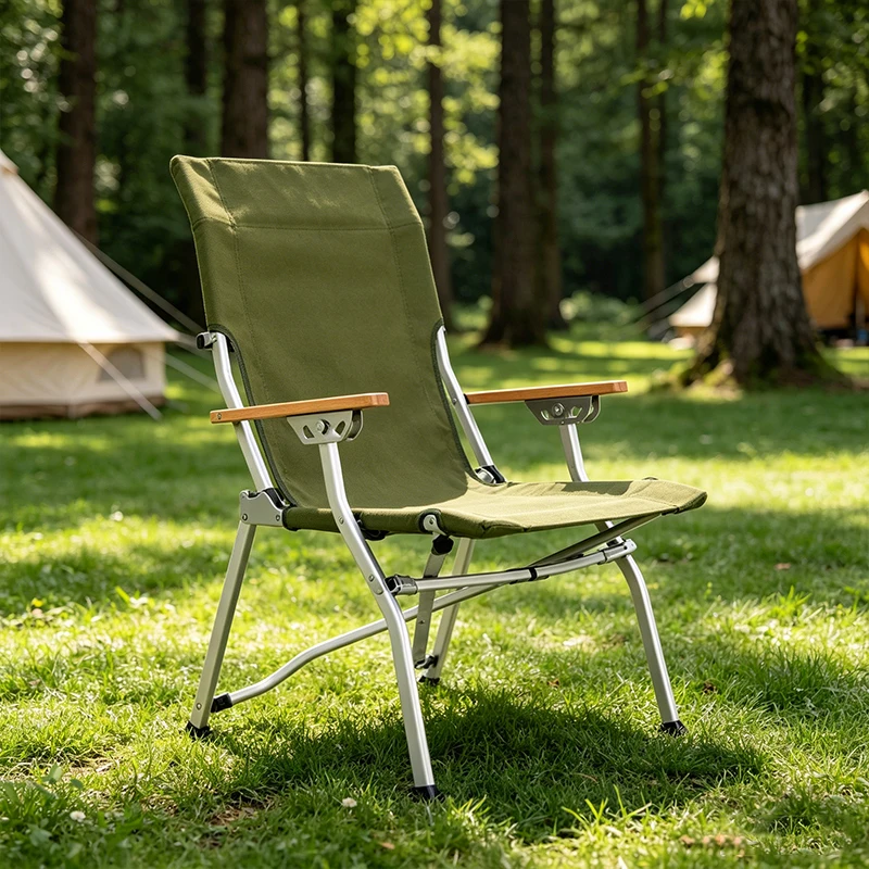 Outdoor Aluminum Alloy Adjustable Seat Folding Chair Portable And Collapsible Chair Leisure Camping Folding Beach Chair