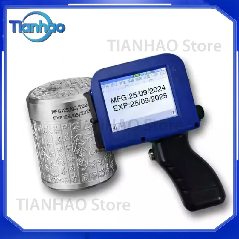 Portable Mini Batch Coder Handheld Inkjet Printer for Quick Drying Expiration Dates Batch Numbers and Egg Marking