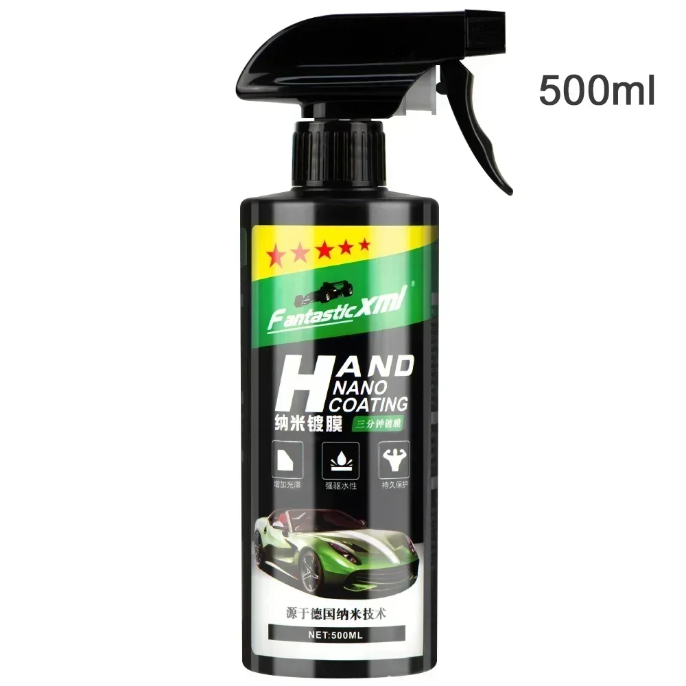 Nano Ceramic 500ml Powłoka samochodowa Produkty do auto-detailingu Płynny spray Polish Wosk Film Zestaw ochraniaczy do pielęgnacji lakieru Akcesoria