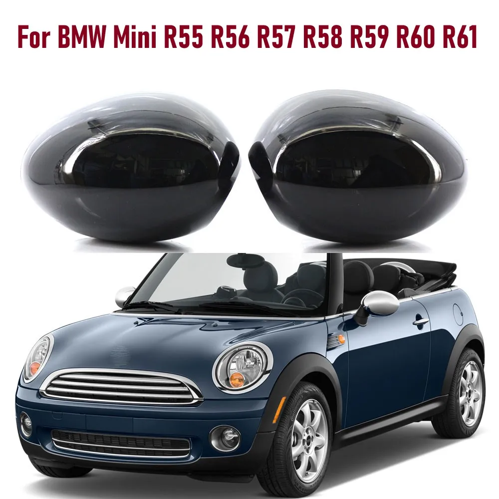 2Pcs Rear View Mirror Cover Side Mirror Shell Replacement For BMW Mini Cooper R55 R56 R57 R58 R59 R60 R61 Rearview Mirror Cove