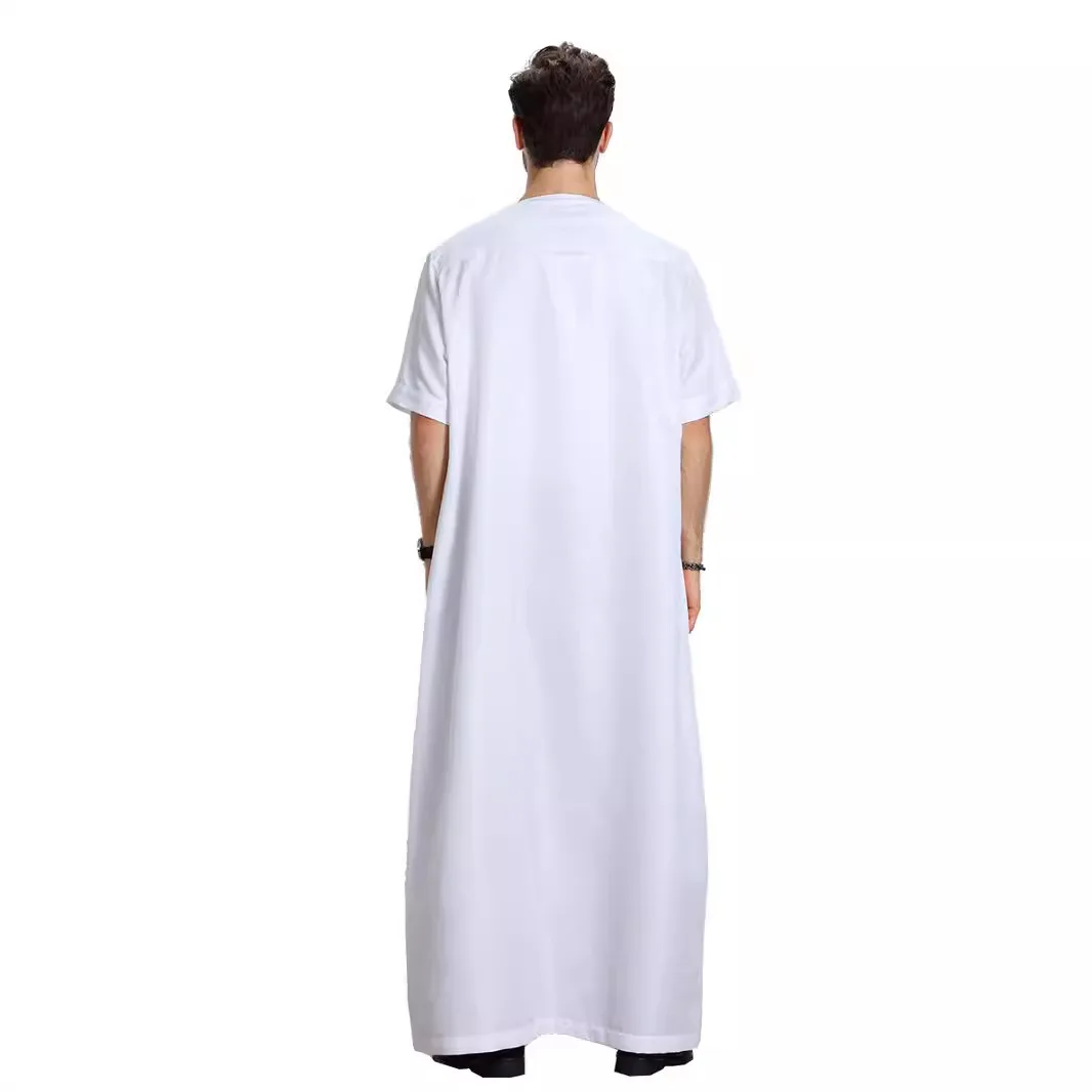 UNI Sommer Abayas Eid Musulman Homme Mann Abaya Muslimischen Kleid Robe Saudi-Arabien Kleidung Männer Kaftan Oman Islam Kleidung