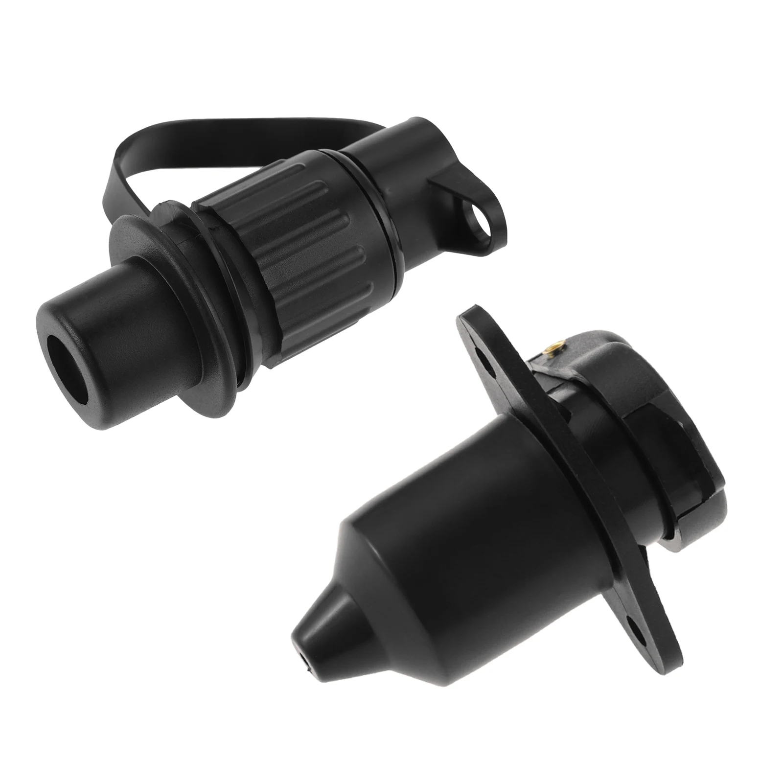 1Pc Plastic 12V 3 Pin Trailer Plug/Socket Connector Trailer Power Supply Plug Round 3 Pole Plug-in Tractor Truck Cable Connector