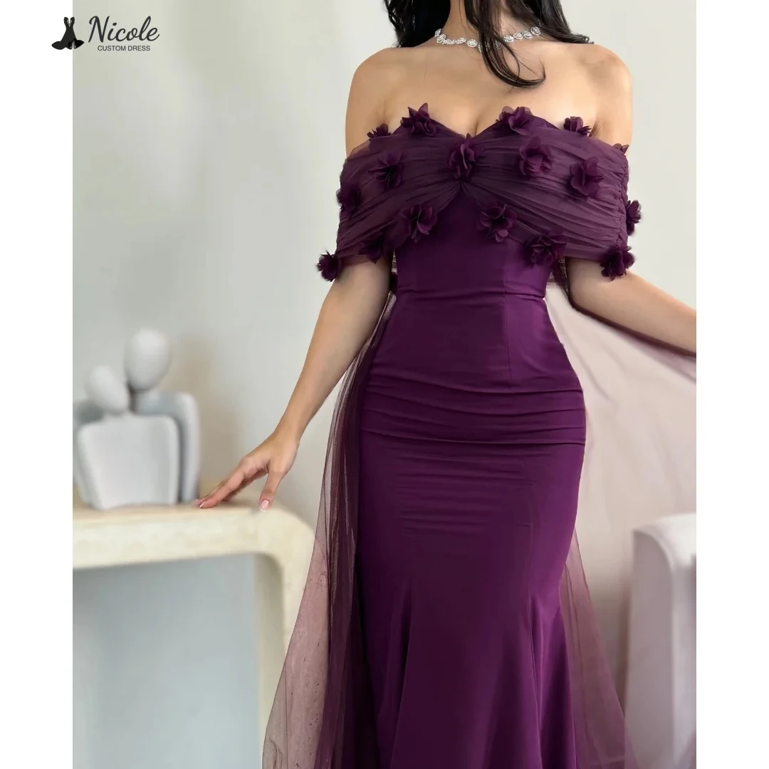 

Николь Вечерние платья для роскошных вечерних платьев Woman 2025 Custom Made Candle Robe De Cocktail Femme Fish Tail Prom Dress Gala